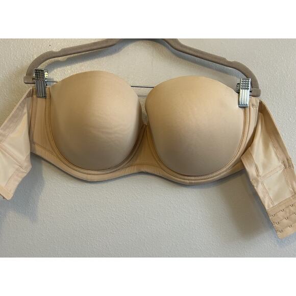 Wacoal Womens 42DD BRA Strapless Full Coverage Beige Special Occasion No Straps - Picture 5 of 9